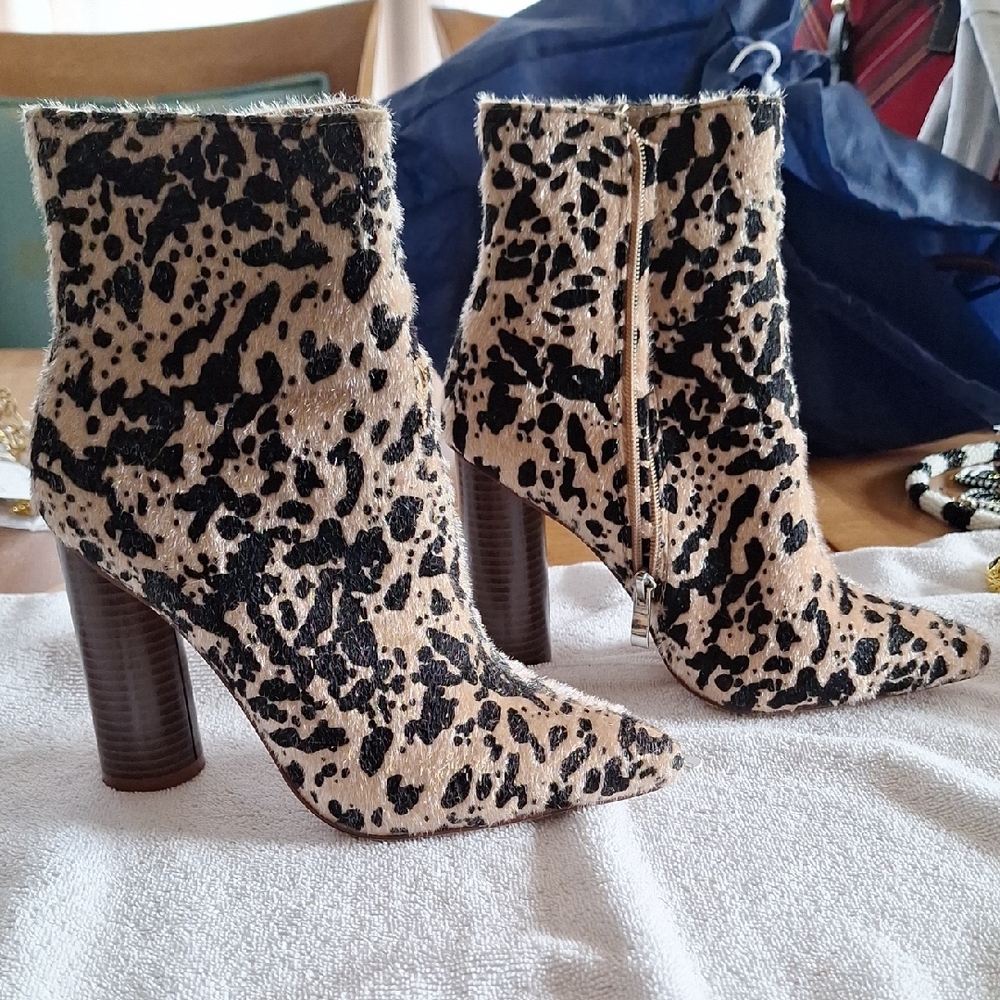 Leopard Print Ankle Boots